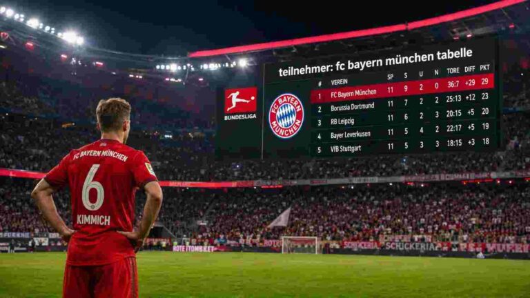 teilnehmer: fc bayern münchen tabelle